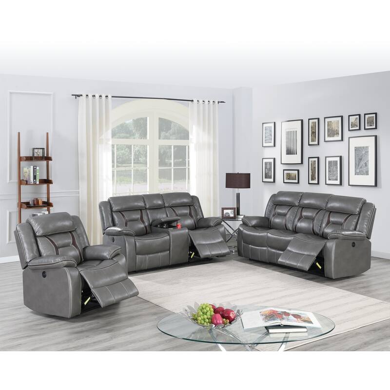 Gel Leatherette Power Recliner