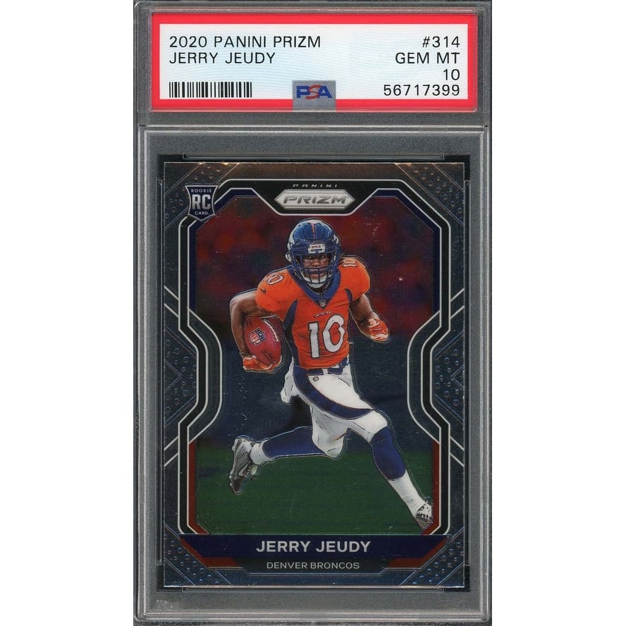Jerry Jeudy 2020 Panini Prizm Football Rookie Card RC #314 Graded PSA 10 - 8'6" x 11'6"