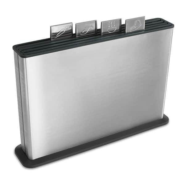 Joseph Joseph Index Plastic Cutting Board Set with Stainless Steel Storage  Case, Large, Stainless Steel & Black - Bed Bath & Beyond - 23040309