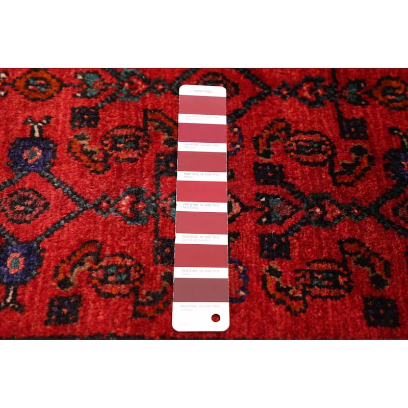 ECARPETGALLERY Hand-knotted Andelz Red Wool Rug - 2'11 x 9'7
