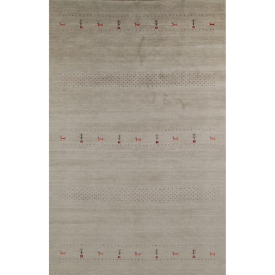 Tribal Gabbeh Oriental Area Rug Handmade Contemporary Wool Carpet - 6'7"x 9'10"