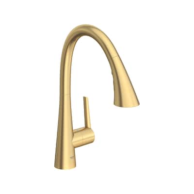 Grohe Zedra 1.75 GPM Single Hole Pull Down Kitchen Faucet with