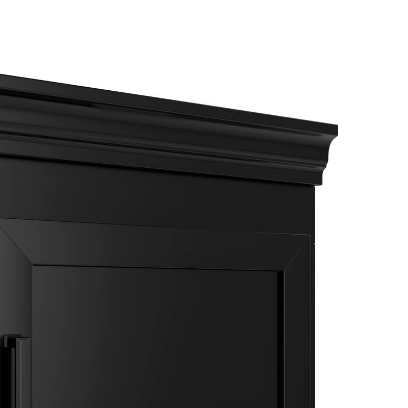 85 Inch Tall MDF Hall Tree with Bench, Entryway Storage Organizer with 4 Doors, 5 Drawers and Adjustable Shelves