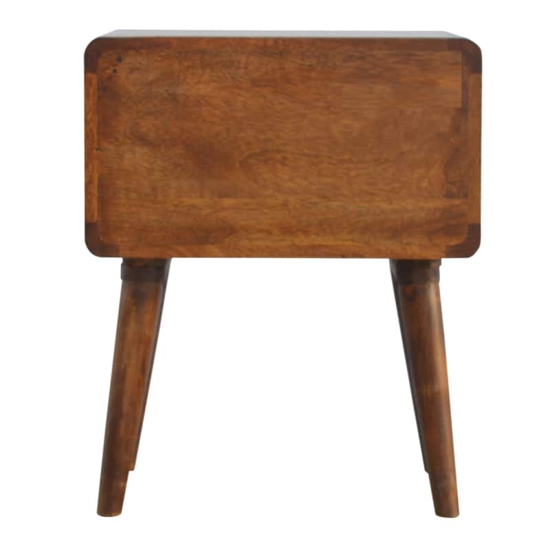 HomeRoots 22" Chestnut Solid Wood Two Drawer Nightstand