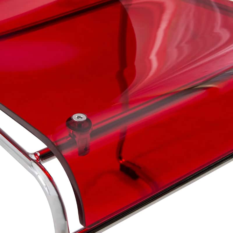 Lima Modern Transparent Acrylic in Chrome Steel Frame Dining Chair