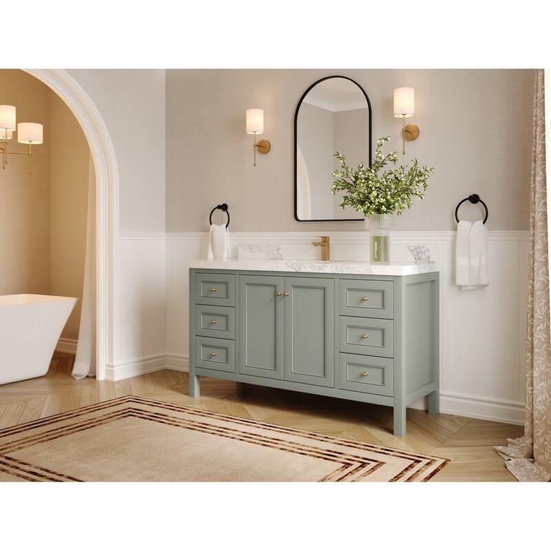 Willow Collections 60 in. W x 22 in. D Nashville Single Sink Bathroom Vanity with Countertop