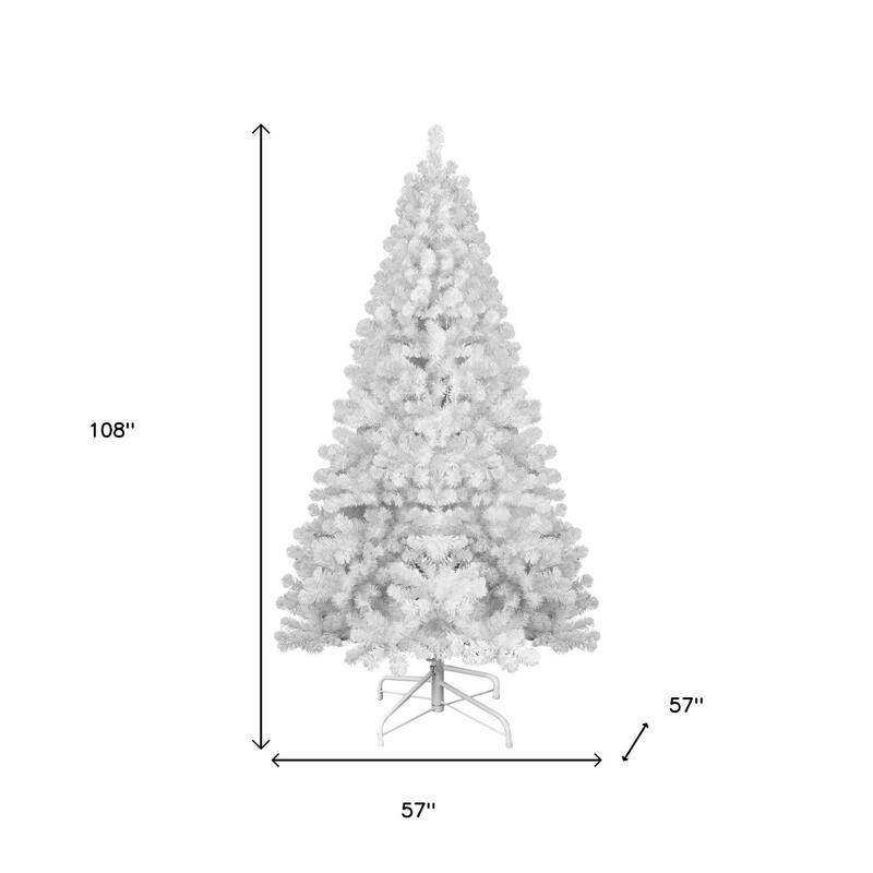 HomeRoots 9' White Full Spruce Christmas Tree