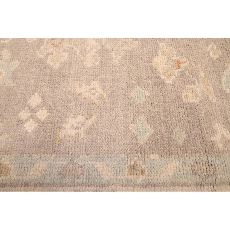 ECARPETGALLERY Hand-knotted Modern Oushak Grey Wool Rug - 8'7 x 11'10