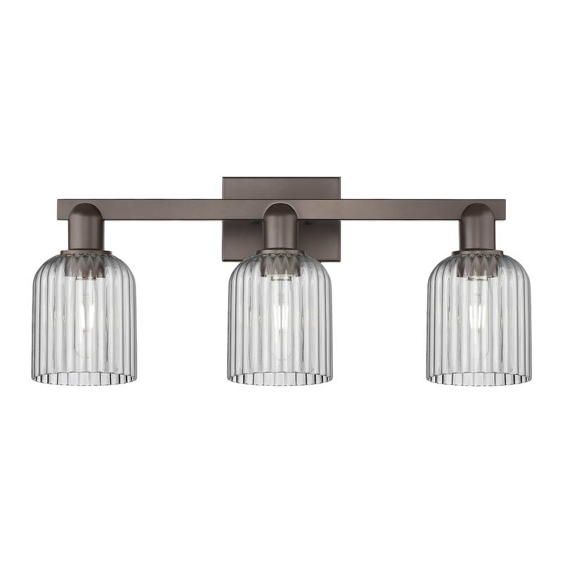 Innovations Lighting 716-3W-11-24 Bridal Veil Vanity Bridal Veil 3 - Oil Rubbed Bronze / Light Smoke