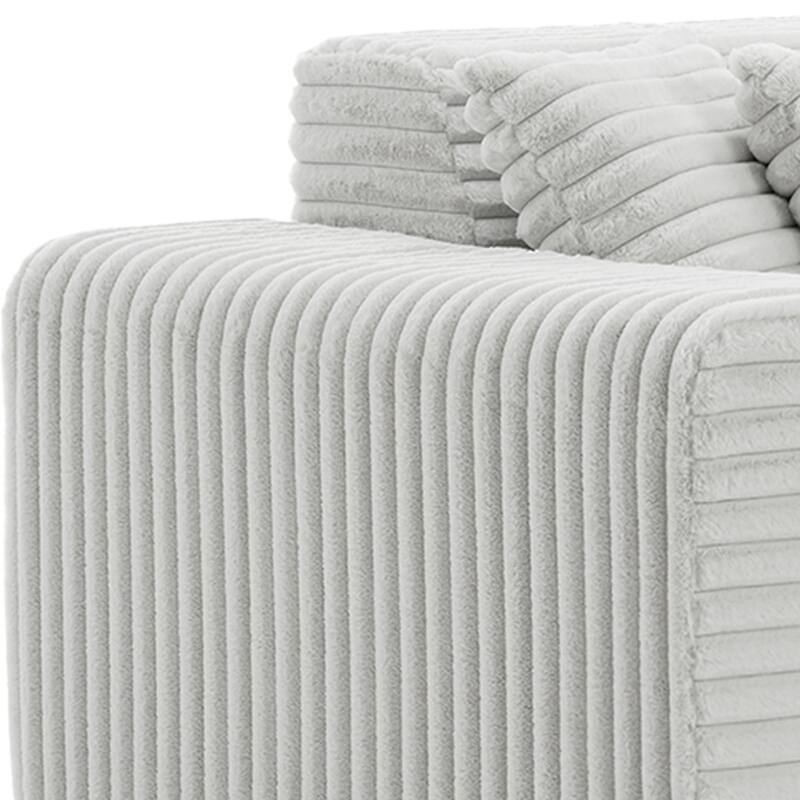 81" W No Assembly Required Couch Plush Corduroy Loveseat Sofa