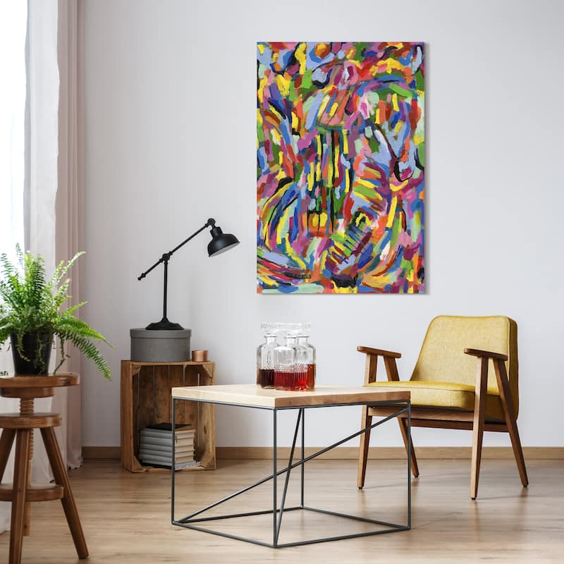"Rules of the Rainbow" Frameless Free Floating Tempered Glass Panel Graphic Wall Art Set of 2