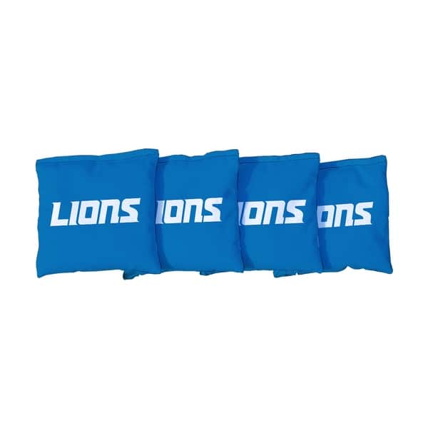 slide 2 of 3, Detroit Lions NFL Football Blue Cornhole Bags All-Weather Resin Filled