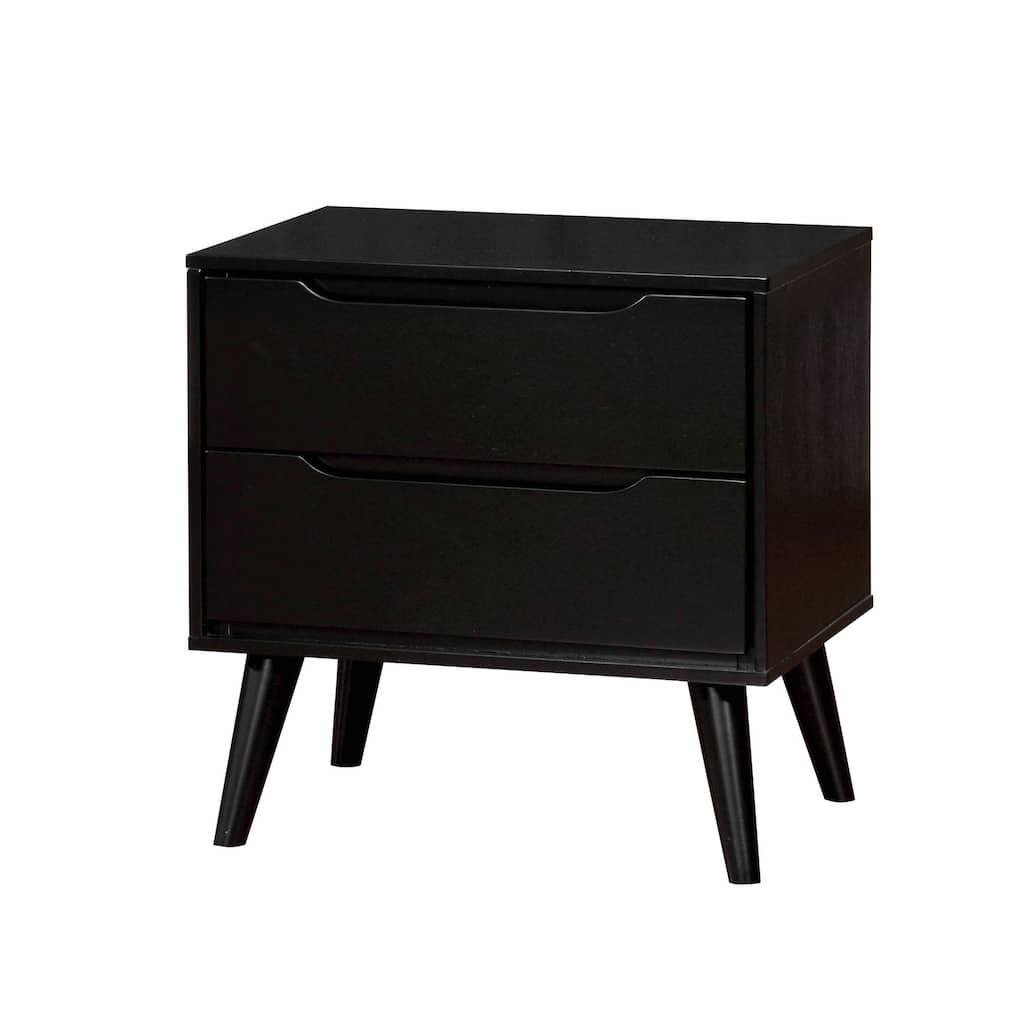 Lennart Mid-Century Modern Nightstand, Black