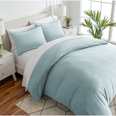 Bare Home Premium Washed Microfiber Duvet Cover and Sham Set