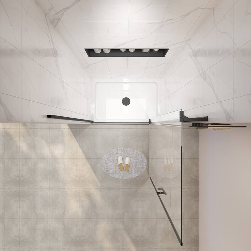 Semi-Frameless Left and Right Opening Universal Pivot Shower Door