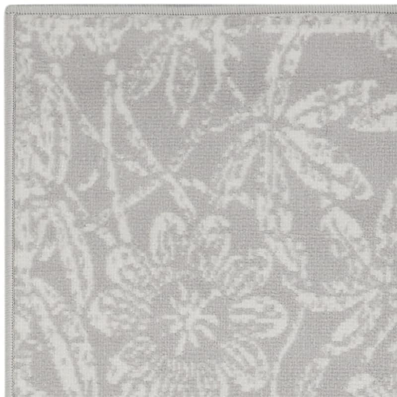 Jotis Power Loomed Distressed Abstract Floral Traditional Non Skid Stain Resistant Area Rug By HomeRoots - 96' X '24' X '0.39
