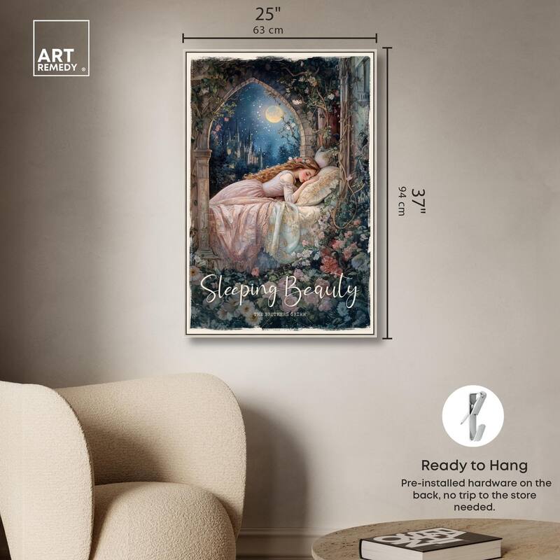 Classic Sleeping Beauty Canvas by Art Remedy