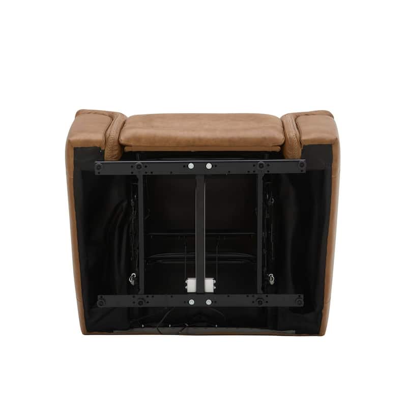 Cooper Leather Power Recliner - Camel