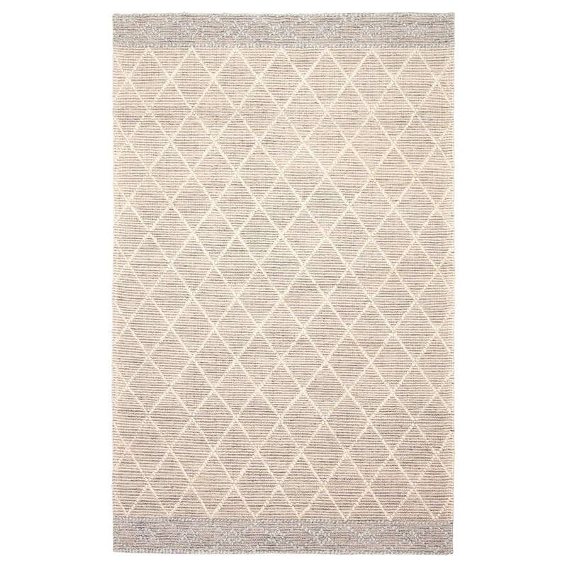 ECARPETGALLERY Braid weave Sienna Cream Wool Rug - 5'0 x 8'0 - Cream - 5'0 x 8'0