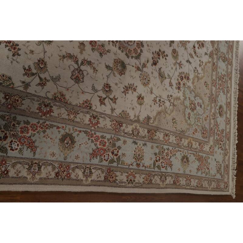 Vegetable Dye Tabriz Chinese Area Rug Handmade Wool Carpet - 8'8" x 11'6"