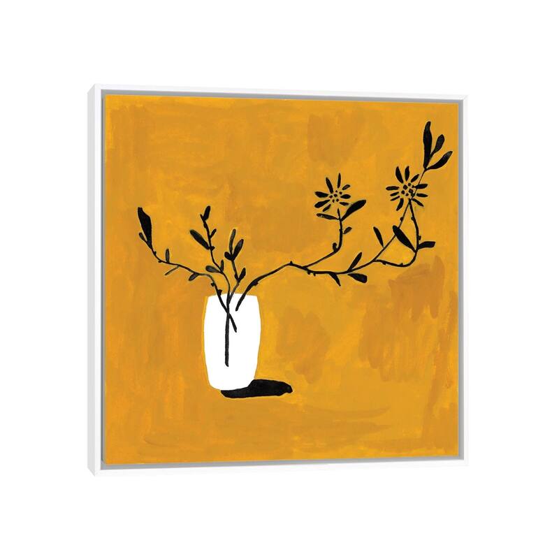 iCanvas "Like Flowers I" by Melissa Wang Framed - White - 12x12