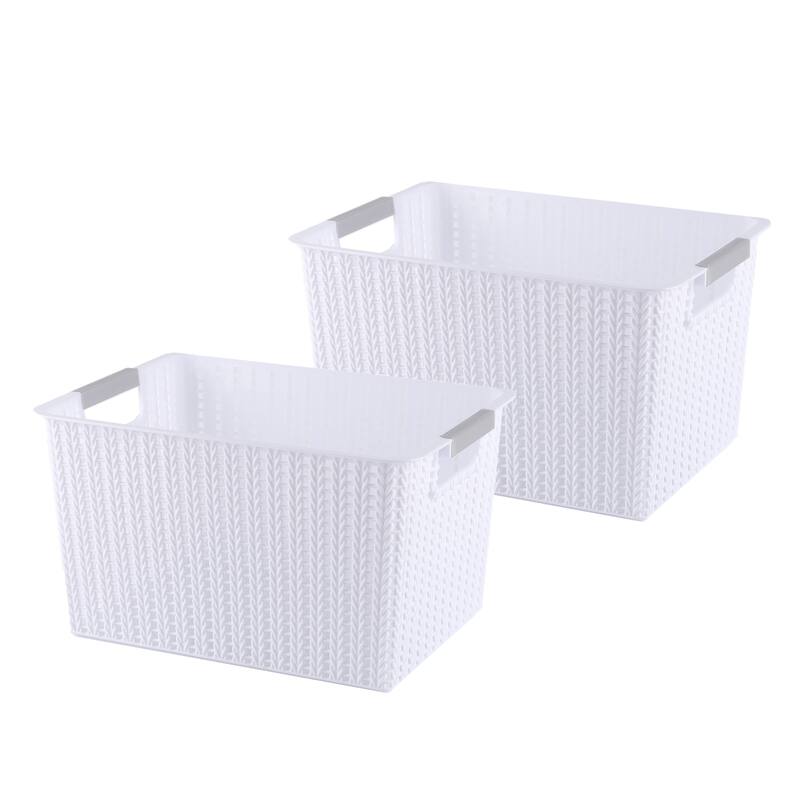 HANAMYA Storage Basket Organizer with Handle | Storage Bin, Set of 6 - 20Lite,Set of 4