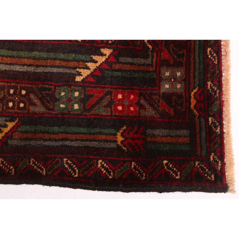 ECARPETGALLERY Hand-knotted Teimani Dark Brown Wool Rug - 3'7 x 6'7