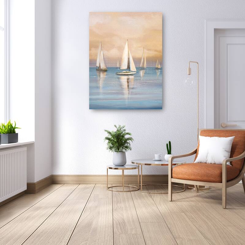 Gentle Sails By Studio Arts Canvas Art Print