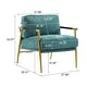 preview thumbnail 54 of 63, 27.56" Modern Accent Chair with Plush Cushions, Metal Frame, and Wooden Armrest Design -for Living Room, Bedroom