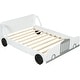 preview thumbnail 28 of 33, Twin/Full Car Bed for Kids, Car Shaped Platform Bed with Wheels, Headboard and Footboard, Toddler Car Bed Slat Support