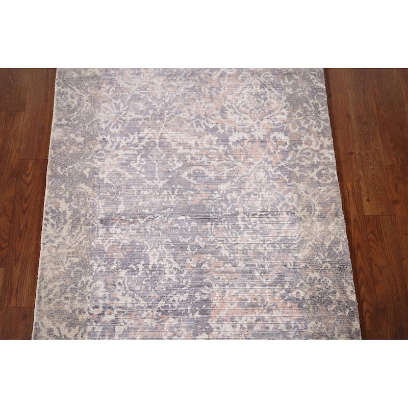 All-Over Abstract Oriental Accent Rug Handmade Wool Carpet - 2'8" x 4'9"