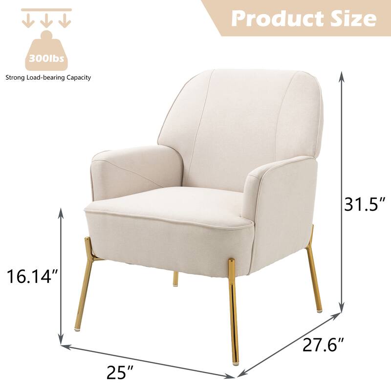 Upholstered Modern Arm Accent Chair