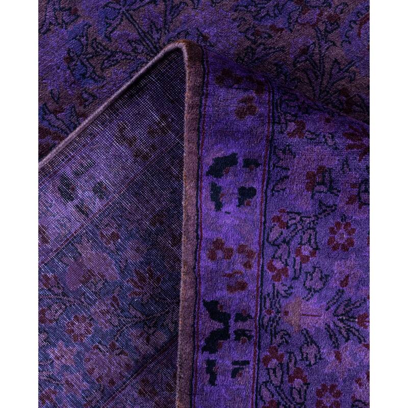 Overdyed One-of-a-Kind Hand-Knotted Area Rug - Purple - 4' 6" x 7' 0"