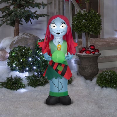 Gemmy Christmas Inflatable Sally in Holiday Outfit, 3.5 ft Tall