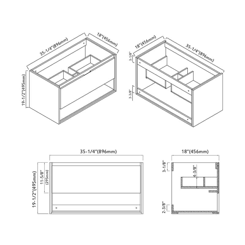 Laila 36" Single Bathroom Vanity Set