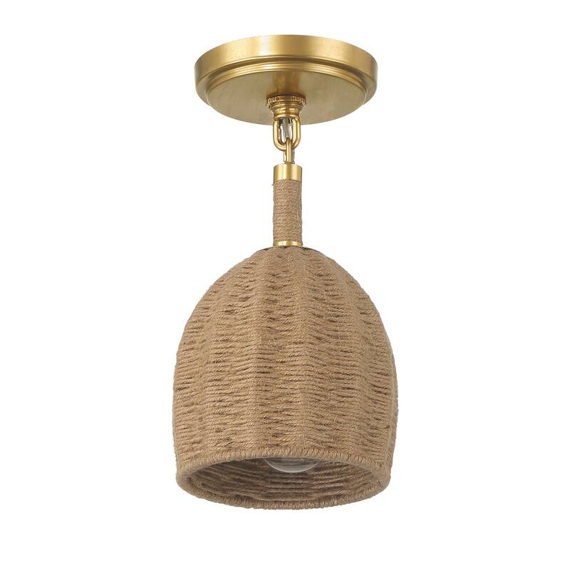Jace 1 Light Soft Gold Semi Flush