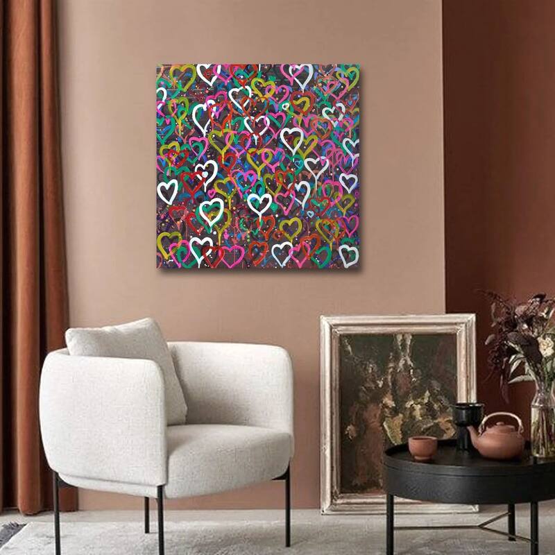 Whole Lotta Love 3D Paint on Canvas Heart Wall Art