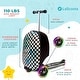 preview thumbnail 2 of 7, Lascoota Scooter Suitcase, Foldable Scooter Luggage For Kids Ages 2-5, Checkered Graphic