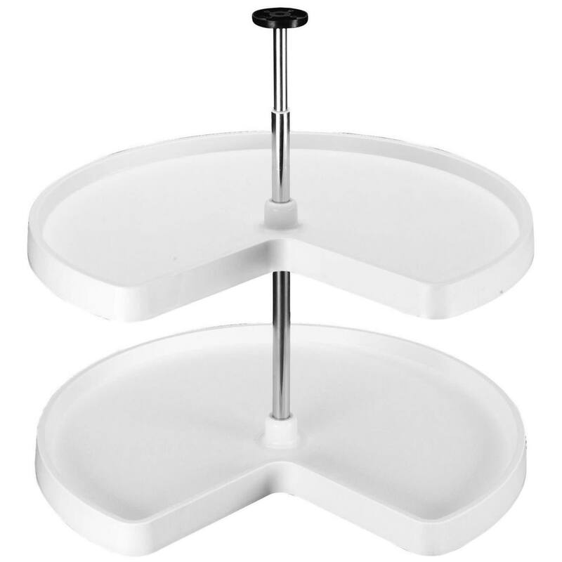 Rev-A-Shelf Value Line 28 Inch Pie Cut 2 Shelf Lazy Susan Set with