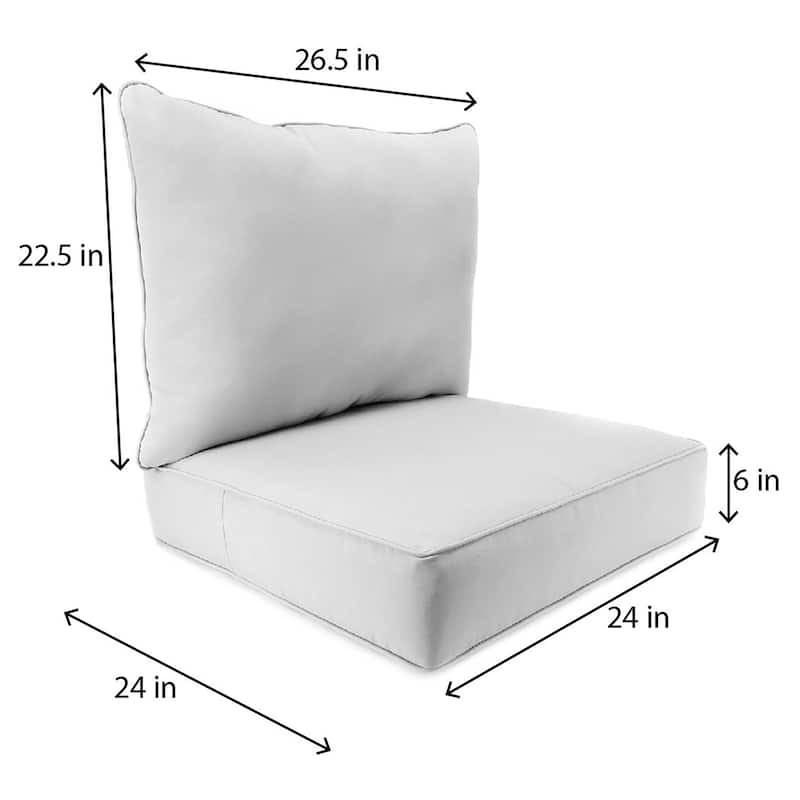 24" x 47" Multicolor Floral Outdoor Deep Seat Cushion Set with Welt - 46.5'' L x 24'' W x 6'' H
