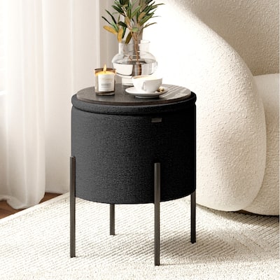Empyrean Round Ottoman with Storage