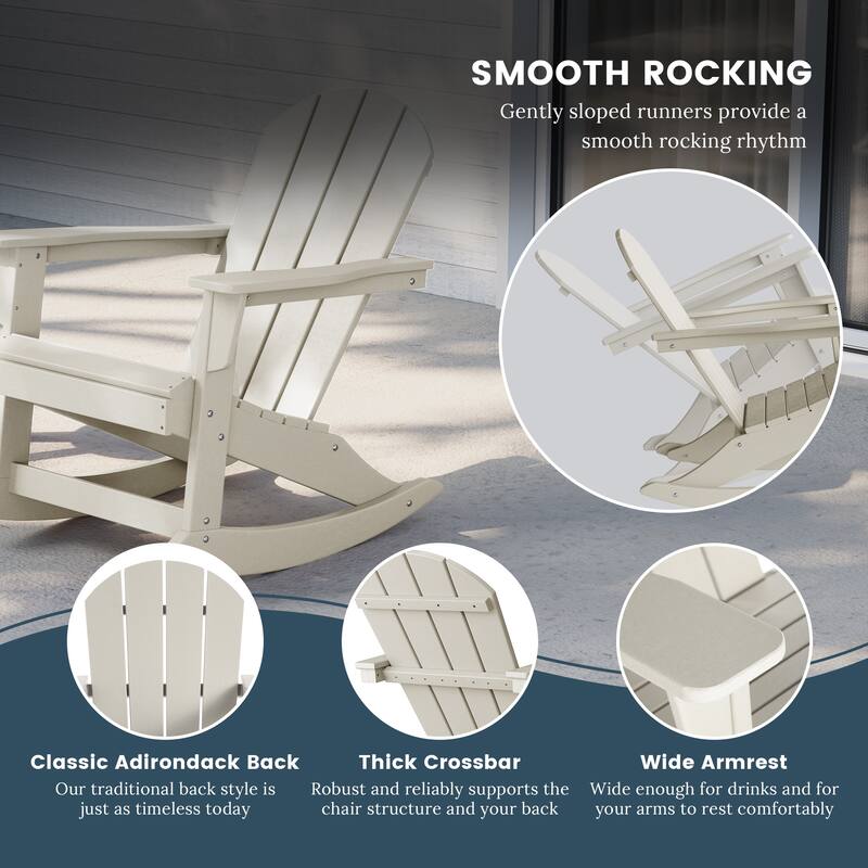 Laguna Hdpe All Weather Outdoor Patio Rocking Chair (Set of 2)