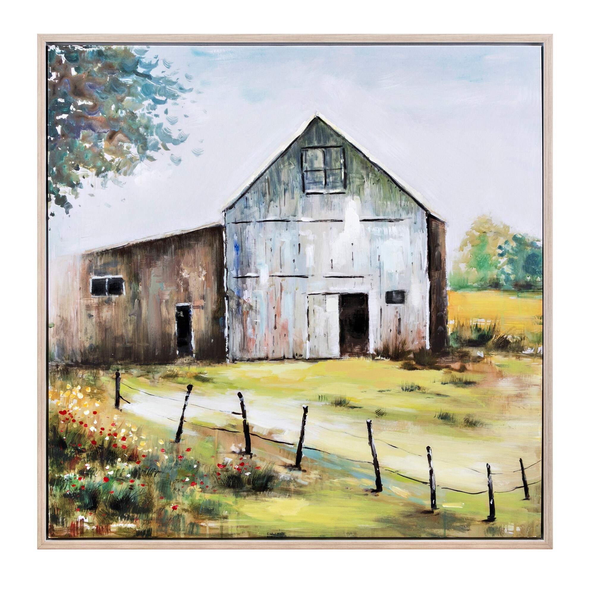 Shop Imax Home 70652 Chelsey 39 1 2 X 39 1 2 Fir Wood Framed