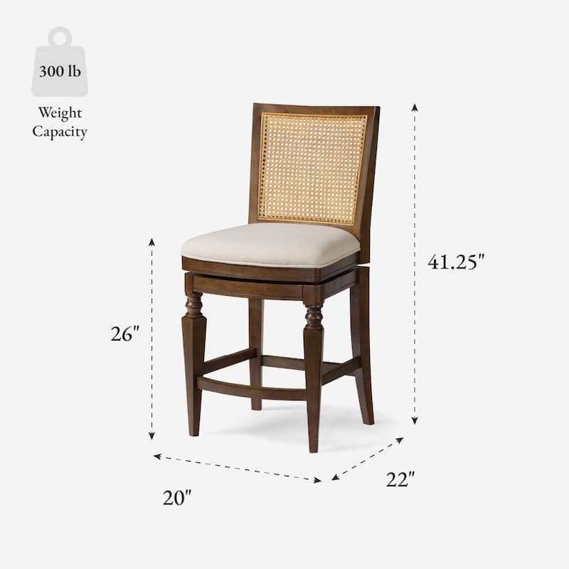 Maven Lane 26" Sonoma Swivel Counter Height Kitchen Stool