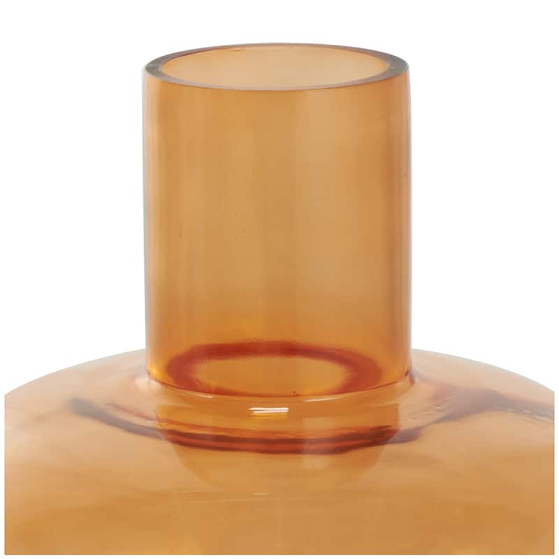 Glass Round Decorative Vase with Varying Shapes and Sizes - Set of 3 Blue, Green, Orange - Roche River Decor