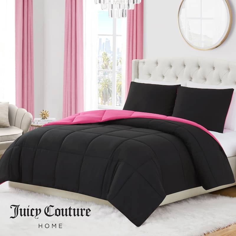 Juicy Couture Box Stitch Reversible Comforter Sets
