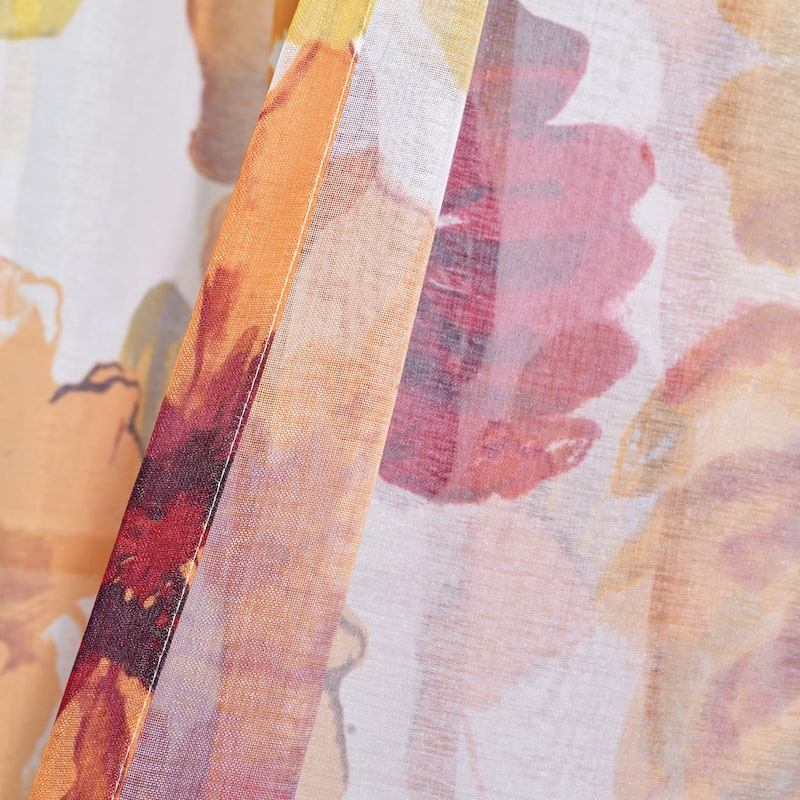 Lush Decor Leah Sheer Window Curtain Panel Pair - 84" x 52"