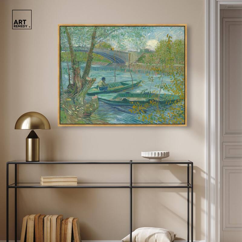 Fishing in Spring Canvas by Art Remedy