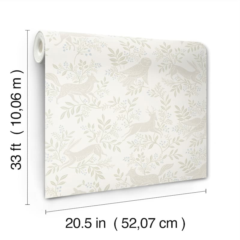 Chesapeake Revelry White Forest Frolic Wallpaper
