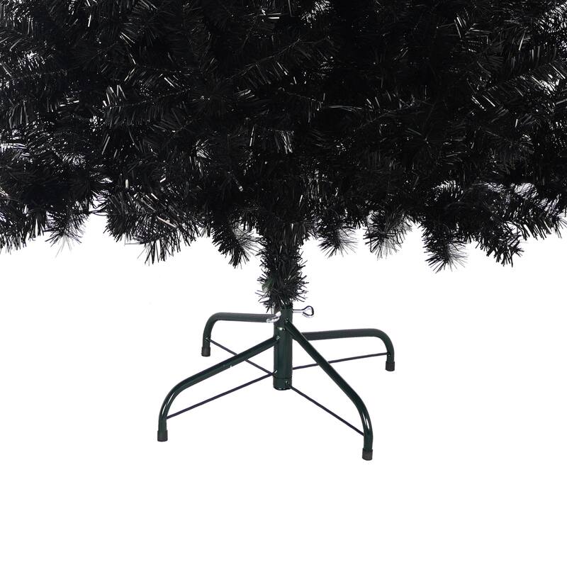Pre-Lit Curved Artificial Tree - Whimsical Shape, LED Lights, Black Finish
